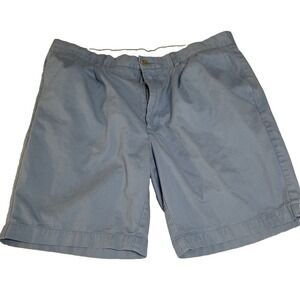 Roundtree & Yorke Casuals Shorts Mens 38 Light Blue Excellent Chino Flat Front